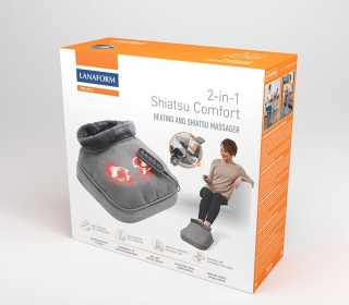 Elektryczny podgrzewacz do stóp z funkcją masażu 2w1 Shiatsu Comfort Lanaform